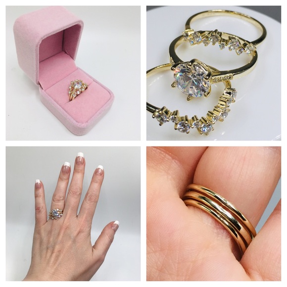 ❌ SOLD ❌ 14k yellow gold 3 ring set diamond - Picture 8 of 8